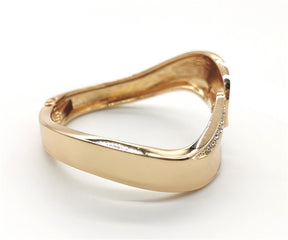 High-Quality Three Color Bracelet - Gold Plating, Zinc Alloy Spring Bracelet