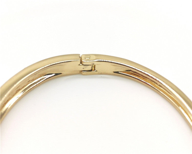 High-Quality Zinc Alloy Fashion Bangle - Elegant Plating, Famous Lady's Temperament, Eco-Friendly Design - Ideal Gift