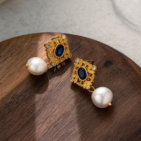 French Vintage Pearl Earrings - Elegant, Regal, and Unique