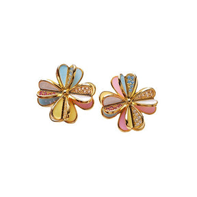 Clover Earrings for Women - Korean Style - Unique Minimalist Design - Trendy Hong Kong Inspired - Versatile Fashion Jewelry