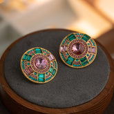 Vintage Round Earrings for Women - European-American Court Style, Unique High-Quality Ear Accessories