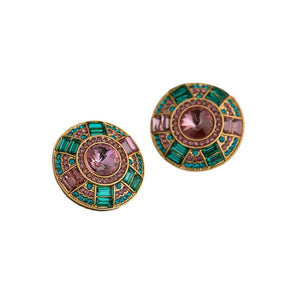 Vintage Round Earrings for Women - European-American Court Style, Unique High-Quality Ear Accessories