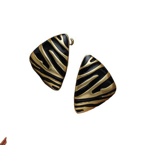 Vintage Black Gold Earrings for Women - Court Style - Fashionable & Versatile Design - Elegant Jewelry