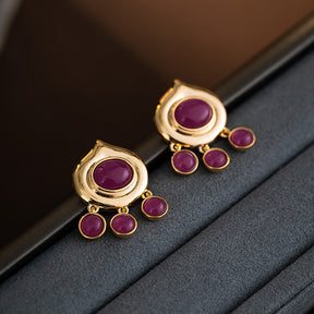 French Vintage Earrings for Women - Unique Light Luxury Style, Palace-Inspired Ear Studs, 2024 New Arrival, High-End Fashion Ear Accessories