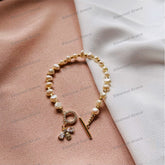 Freshwater Pearl Bracelet Female Korean Style Baroque Niche Vintage High-End Little Bee Pendant Light Luxury ins Zircon